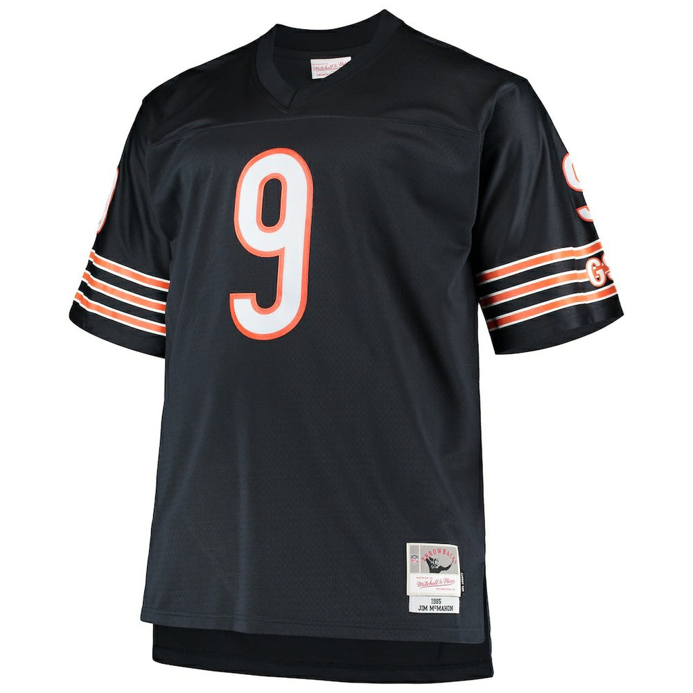 Jim McMahon Chicago Bears Big & Tall 1985 Retired Player Replica Jersey Navy - Mitchell & Ness