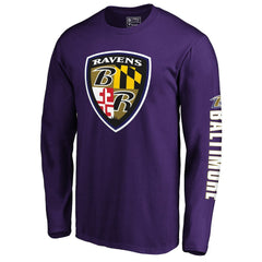 Baltimore Ravens Hometown Long Sleeve T-Shirt Purple - Fanatics