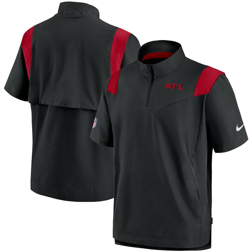 Atlanta Falcons Sideline Coaches Short Sleeve Quarter-Zip Jacket Black - Nike