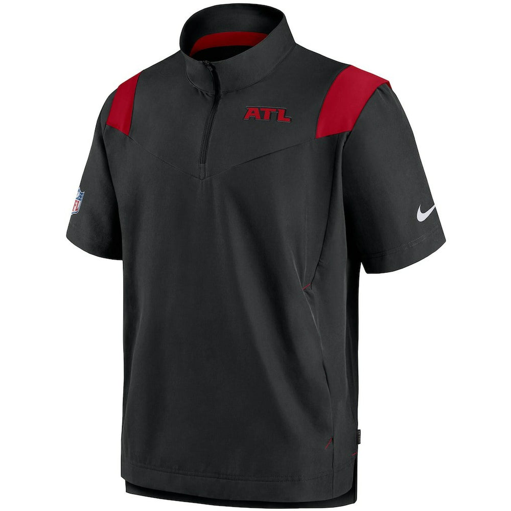 Atlanta Falcons Sideline Coaches Short Sleeve Quarter-Zip Jacket Black - Nike