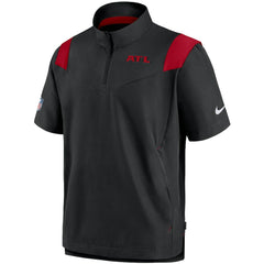 Atlanta Falcons Sideline Coaches Short Sleeve Quarter-Zip Jacket Black - Nike