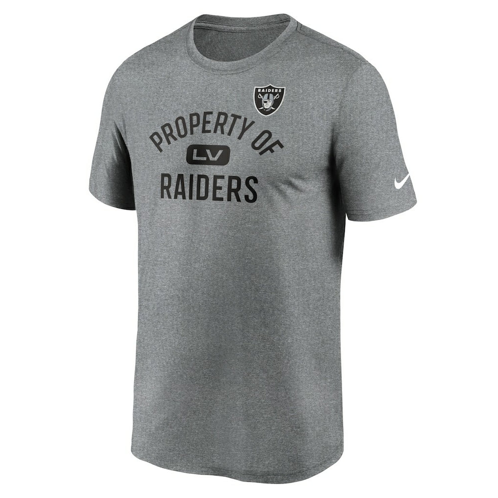 Las Vegas Raiders Legend Property Of Performance T-Shirt Heather Charcoal - Nike