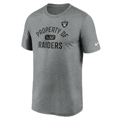 Las Vegas Raiders Legend Property Of Performance T-Shirt Heather Charcoal - Nike