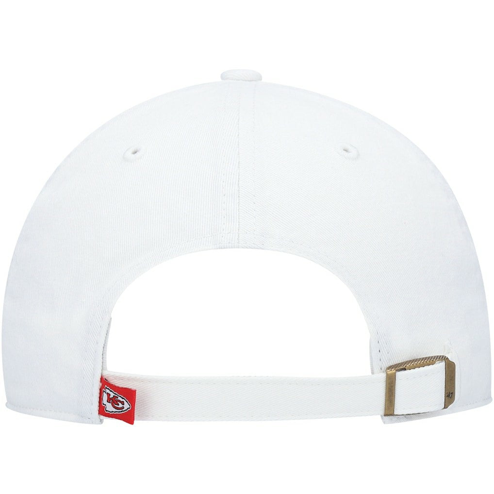 Kansas City Chiefs '47 Logo Clean Up Adjustable Hat White - 47 brand