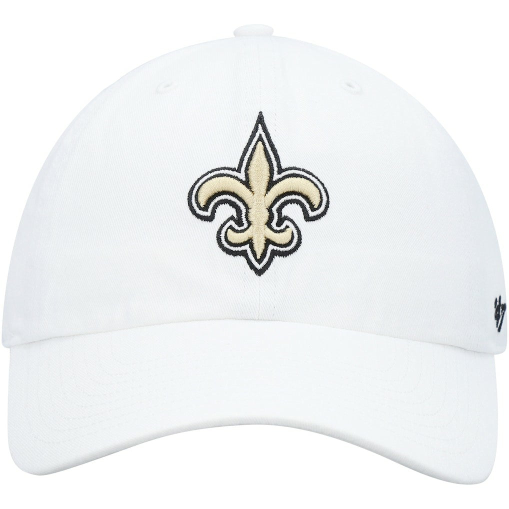 New Orleans Saints '47 Logo Clean Up Adjustable Hat White - 47 brand