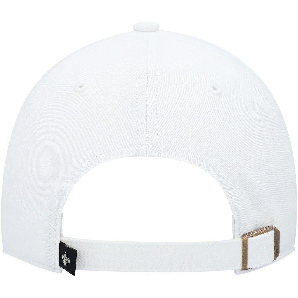New Orleans Saints '47 Logo Clean Up Adjustable Hat White - 47 brand