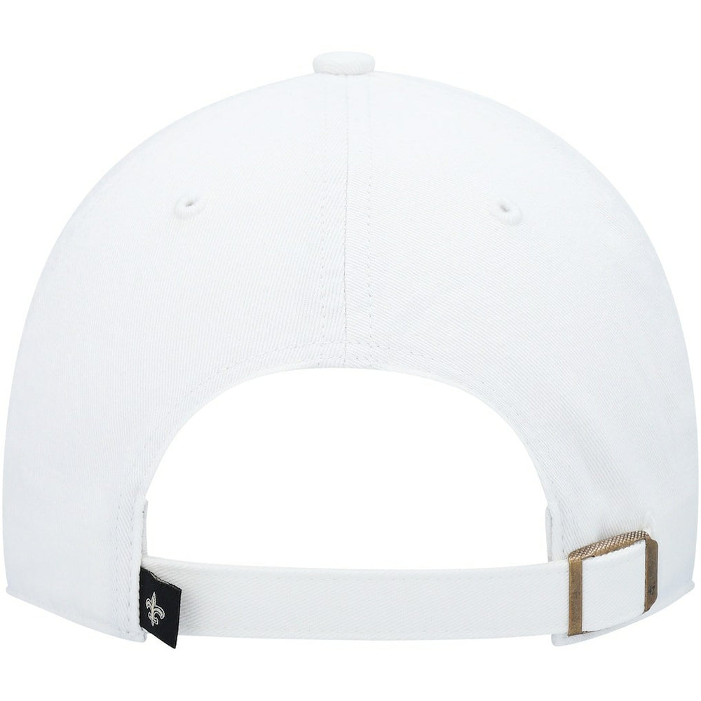 New Orleans Saints '47 Logo Clean Up Adjustable Hat White - 47 brand