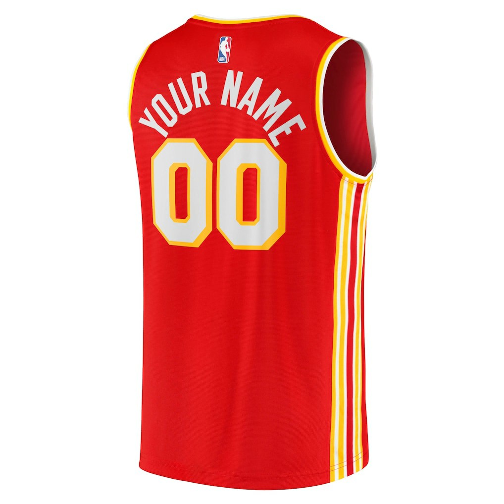 Fanatics - Atlanta Hawks Fast Break Replica Custom Jersey - Icon Edition - Red
