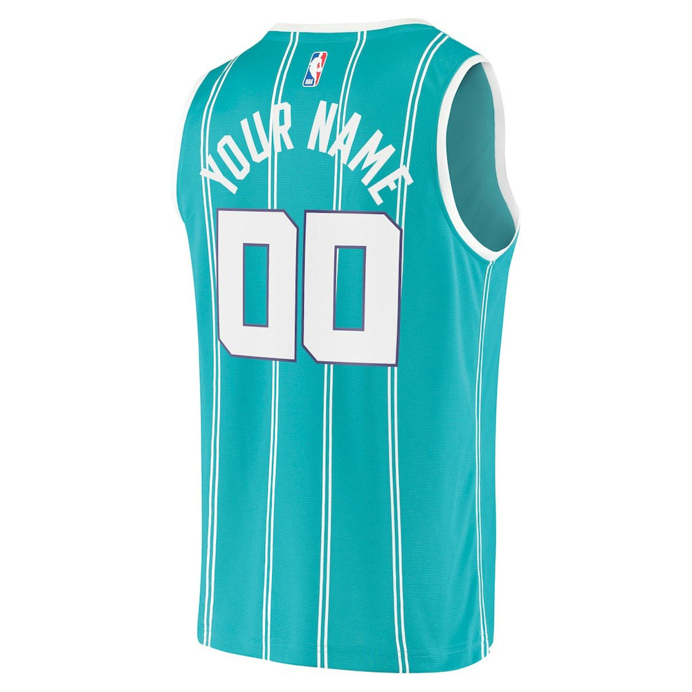 Fanatics - Charlotte Hornets Fast Break Replica Custom Jersey - Icon Edition - Teal