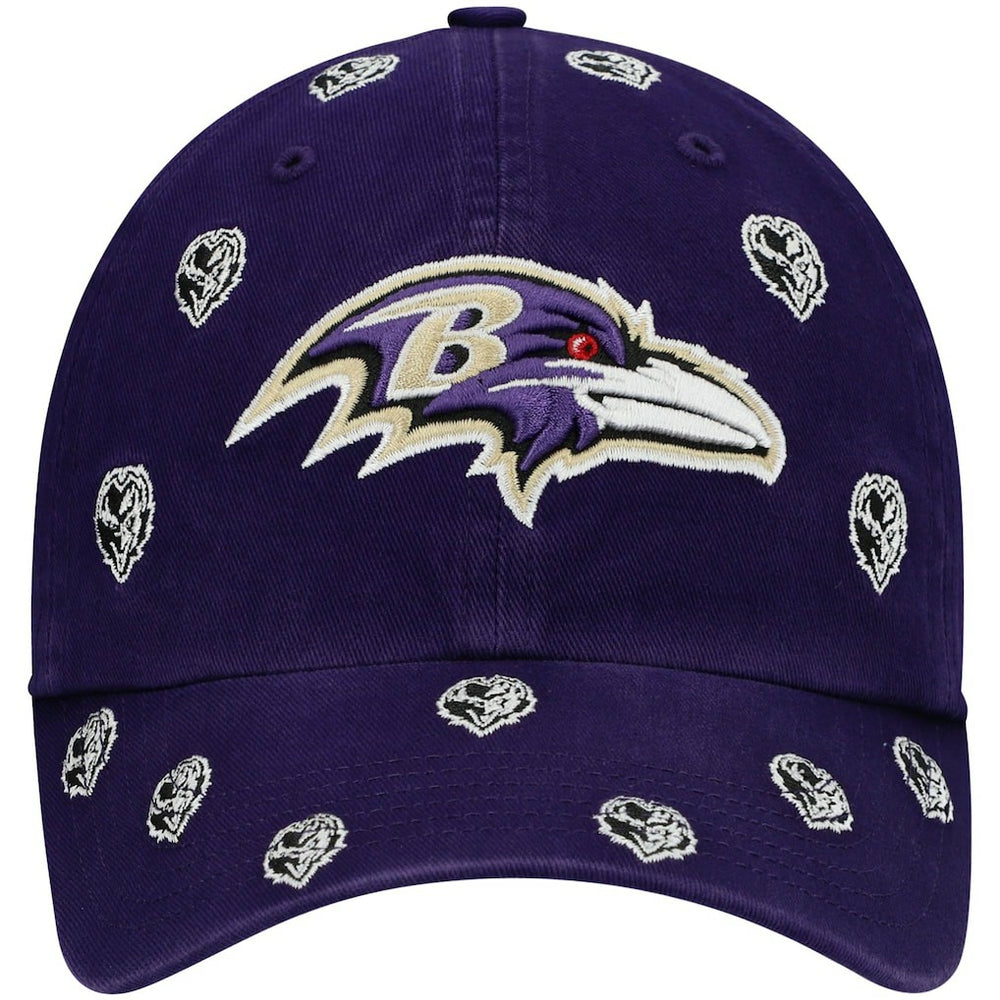 Baltimore Ravens '47 Women's Confetti Clean Up Head Logo Adjustable Hat Purple - 47 brand