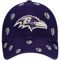 Baltimore Ravens '47 Women's Confetti Clean Up Head Logo Adjustable Hat Purple - 47 brand