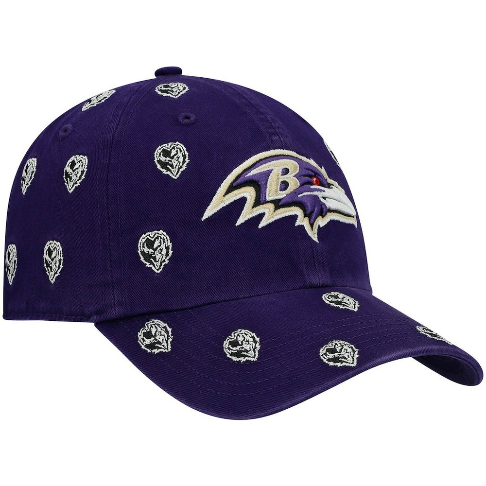 Baltimore Ravens '47 Women's Confetti Clean Up Head Logo Adjustable Hat Purple - 47 brand