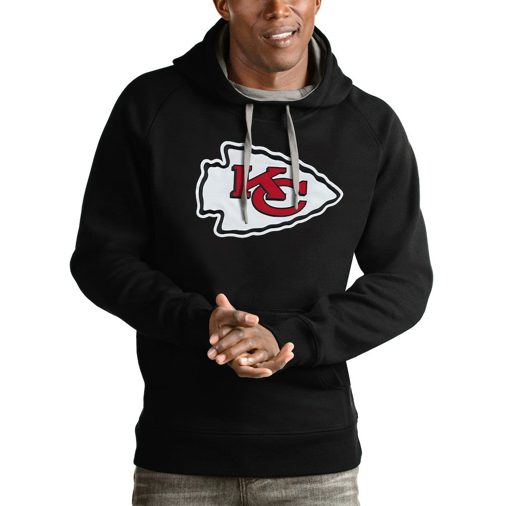 Kansas City Chiefs Antigua Victory Pullover Hoodie Black - NFL