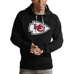 Kansas City Chiefs Antigua Victory Pullover Hoodie Black - NFL