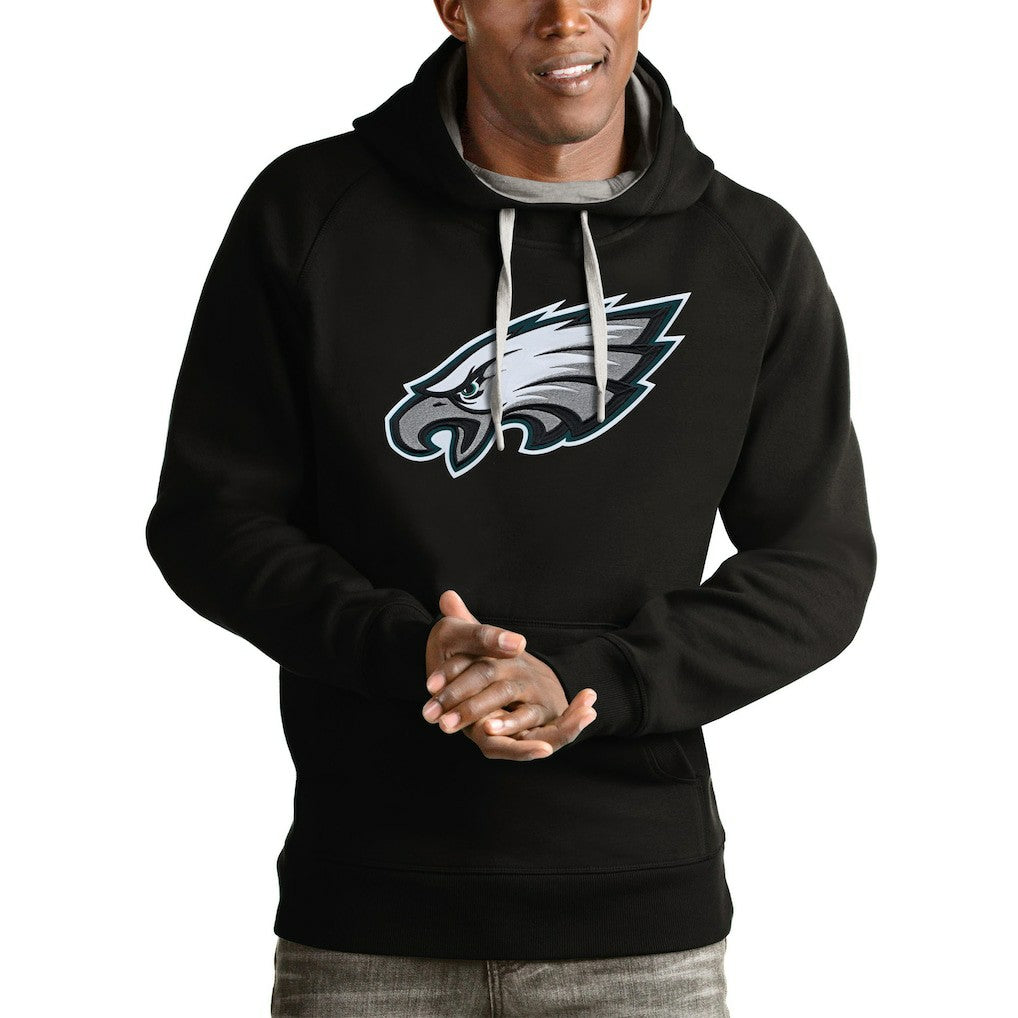Philadelphia Eagles Antigua Victory Pullover Hoodie Black - NFL