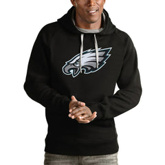 Philadelphia Eagles Antigua Victory Pullover Hoodie Black - NFL