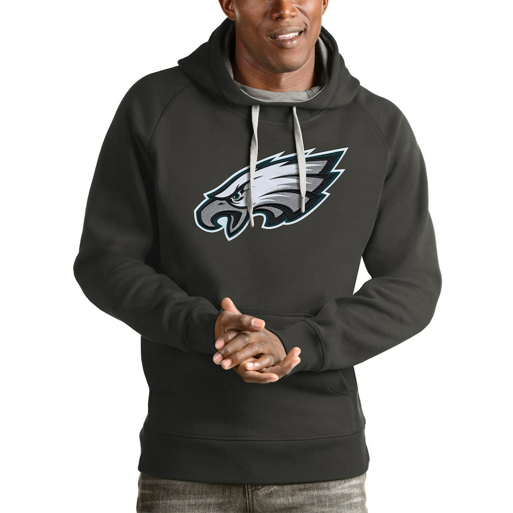 Philadelphia Eagles Antigua Victory Pullover Hoodie Charcoal - NFL