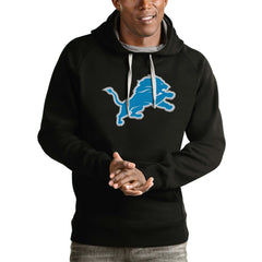 Detroit Lions Antigua Victory Pullover Hoodie Black - NFL