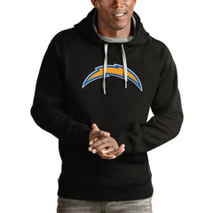 Los Angeles Chargers Antigua Victory Pullover Hoodie Black - NFL