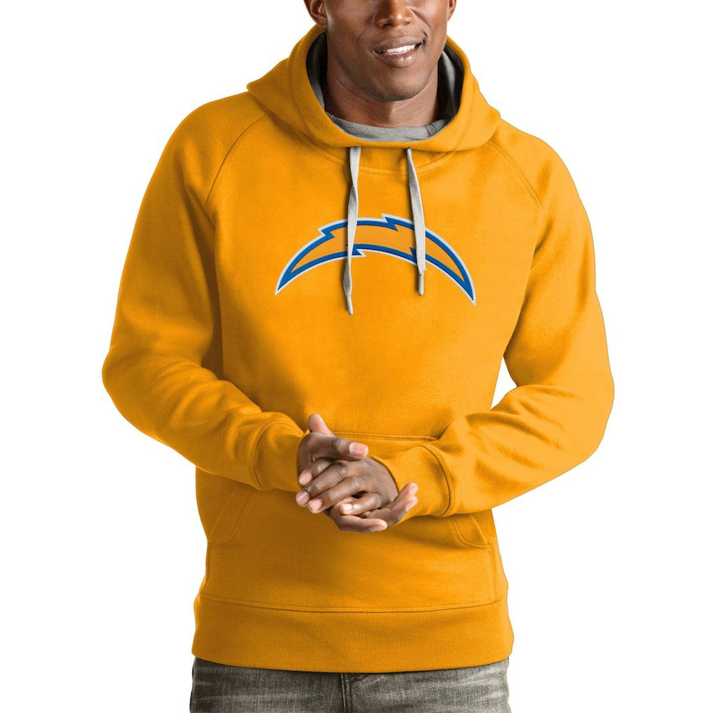 Los Angeles Chargers Antigua Victory Pullover Hoodie Gold - NFL