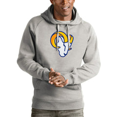 Los Angeles Rams Antigua Victory Team Pullover Hoodie Heather Gray - NFL