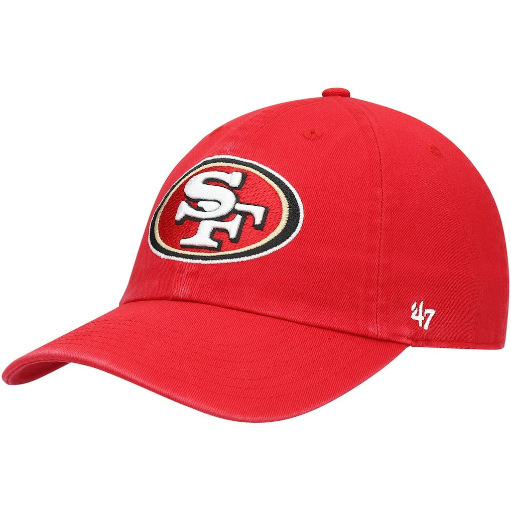 San Francisco 49ers '47 Youth Logo Clean Up Adjustable Hat Scarlet - 47 brand