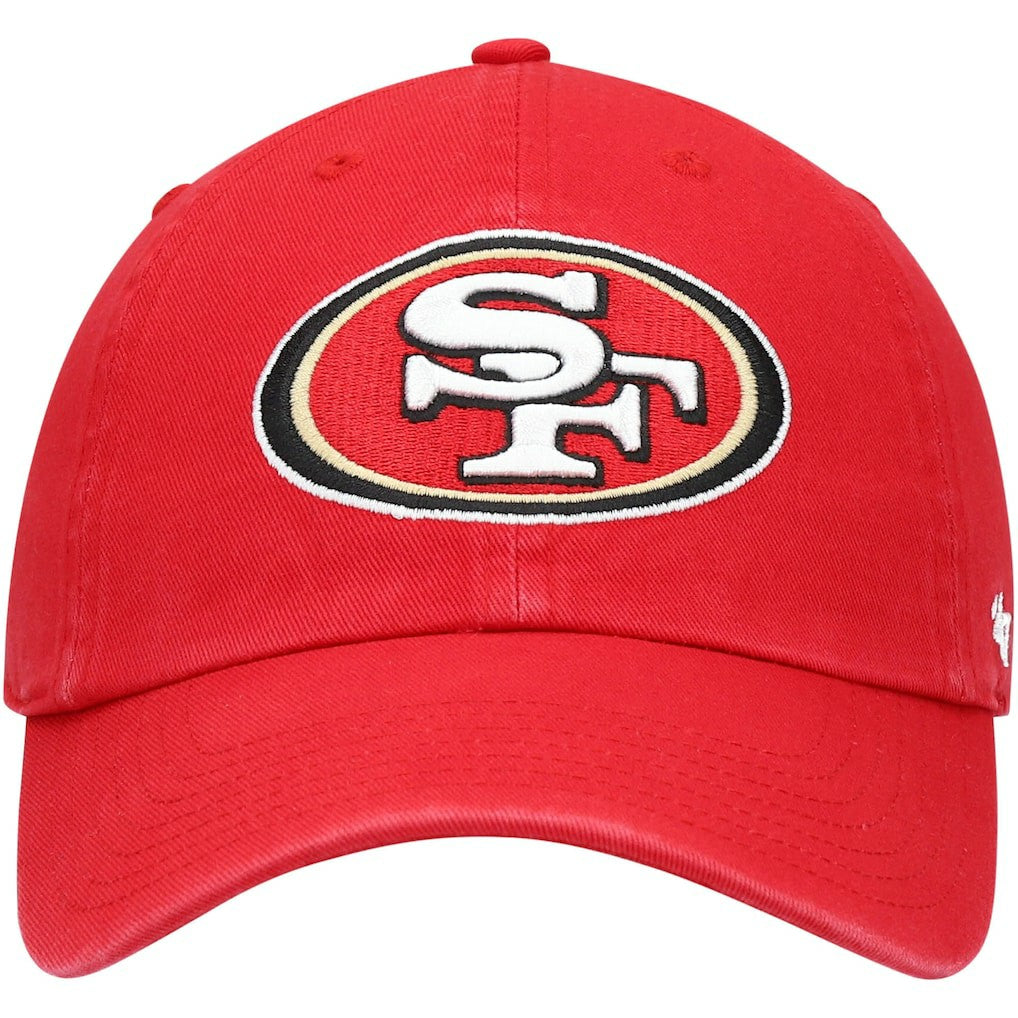 San Francisco 49ers '47 Youth Logo Clean Up Adjustable Hat Scarlet - 47 brand