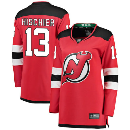 Nico Hischier New Jersey Devils Fanatics Women's Breakaway Home Player Jersey - Red | NHL Jerseys
