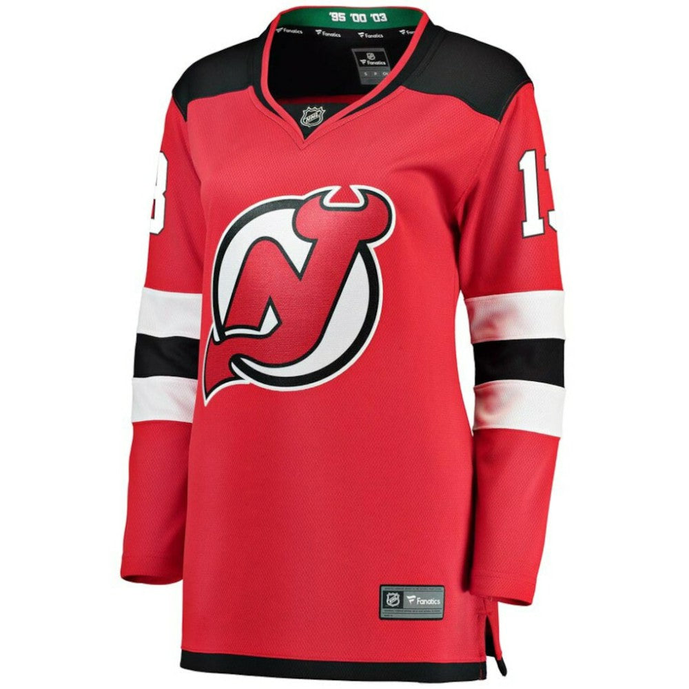 Nico Hischier New Jersey Devils Fanatics Women's Breakaway Home Player Jersey - Red | NHL Jerseys