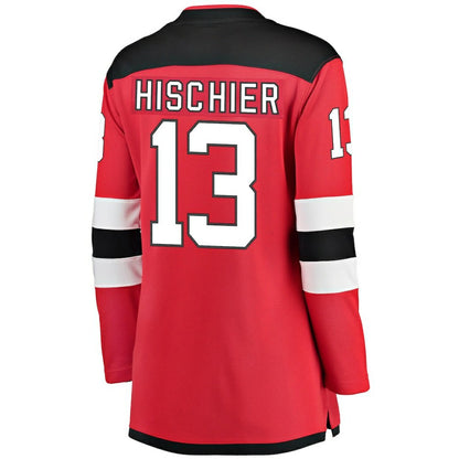 Nico Hischier New Jersey Devils Fanatics Women's Breakaway Home Player Jersey - Red | NHL Jerseys