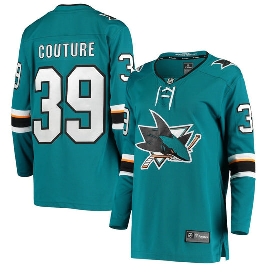 Logan Couture San Jose Sharks Fanatics Women's Breakaway Home Player Jersey - Teal | NHL Jerseys