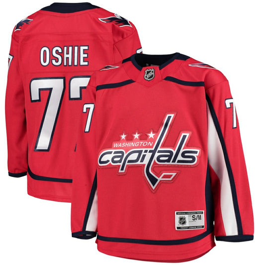TJ Oshie Washington Capitals Youth Home Premier Jersey - Red | NHL Jerseys