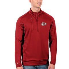 Kansas City Chiefs Antigua Generation Quarter-Zip Pullover Jacket Red - NFL
