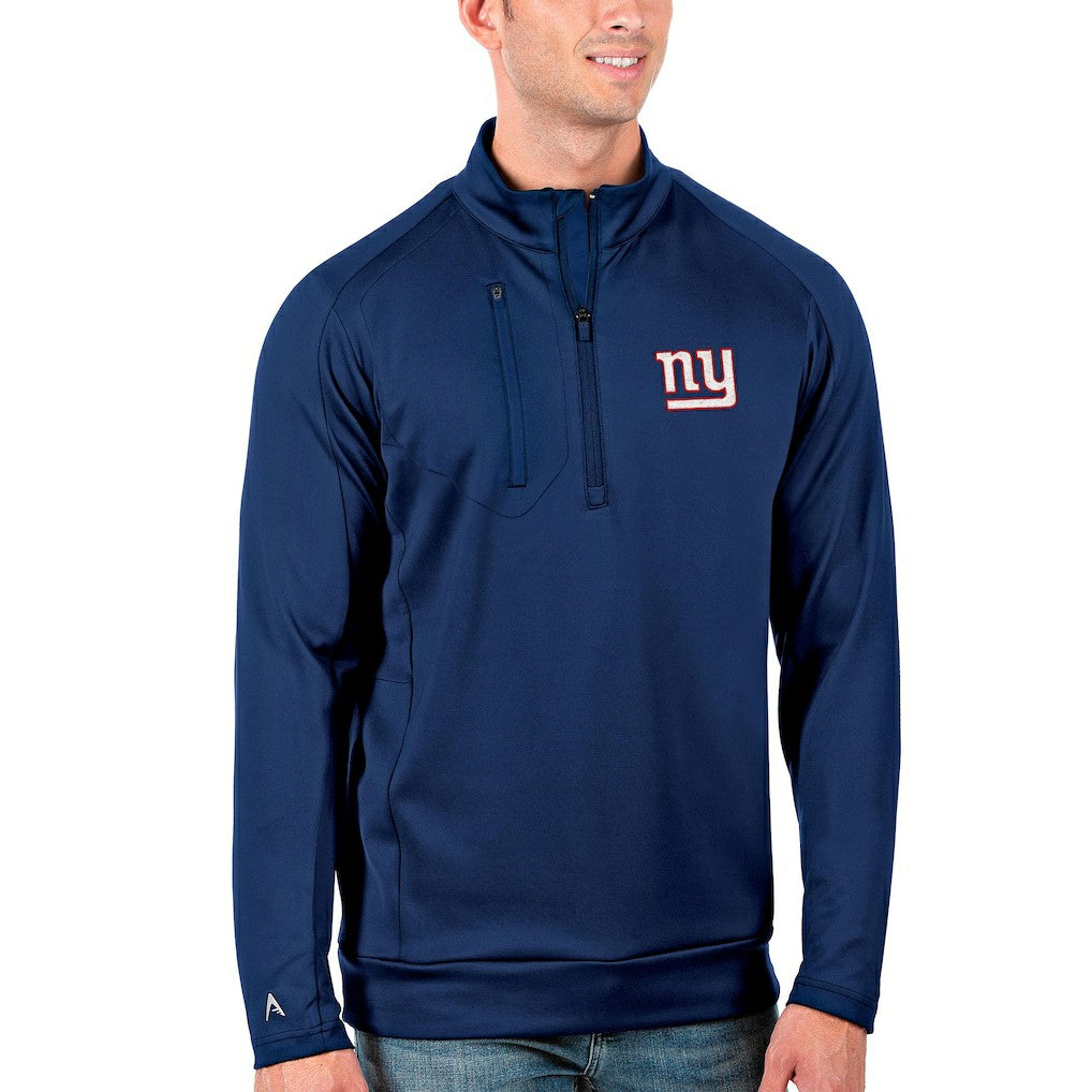 New York Giants Antigua Generation Quarter-Zip Pullover Jacket Royal - NFL