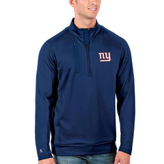 New York Giants Antigua Generation Quarter-Zip Pullover Jacket Royal - NFL