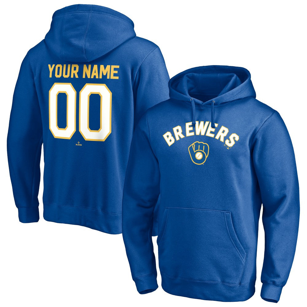 Milwaukee Brewers Cooperstown Winning Streak Personalized Name & Number Pullover Hoodie for sale