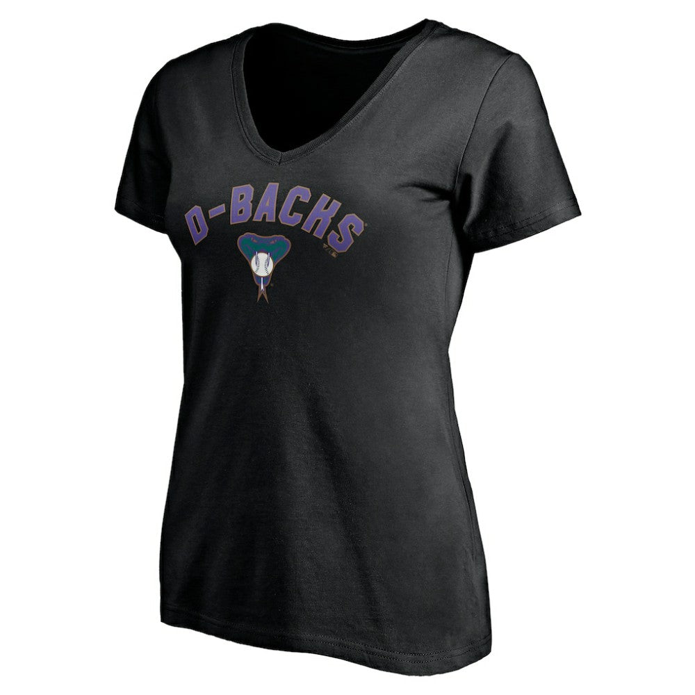 Arizona Diamondbacks Women's Cooperstown Winning Streak Personalized Name & Number V-Neck T-Shirt Clearance