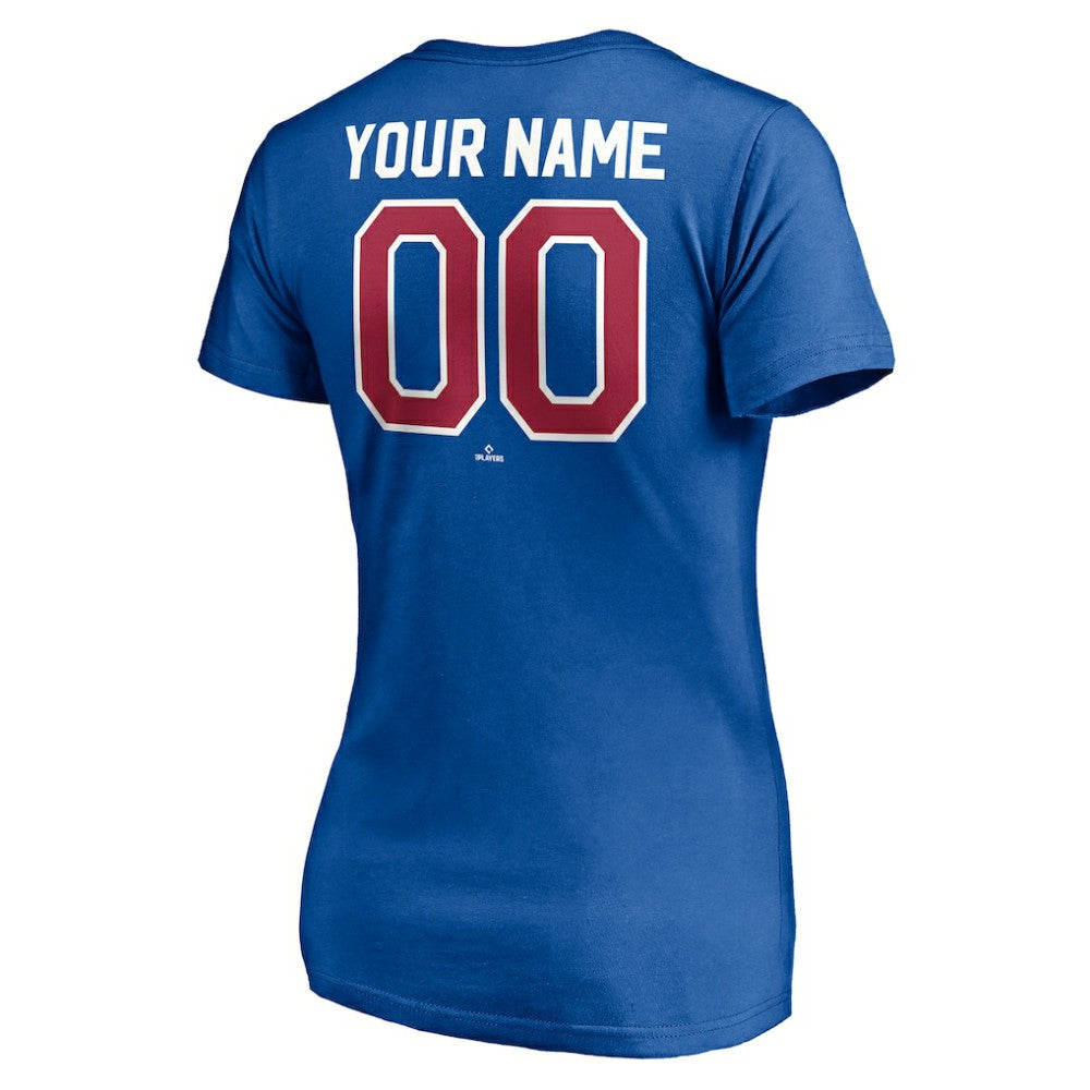 Atlanta Braves Women's Cooperstown Winning Streak Personalized Name & Number V-Neck T-Shirt Lifestyle