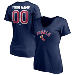 Los Angeles Angels Women's Cooperstown Winning Streak Personalized Name & Number V-Neck T-Shirt Online