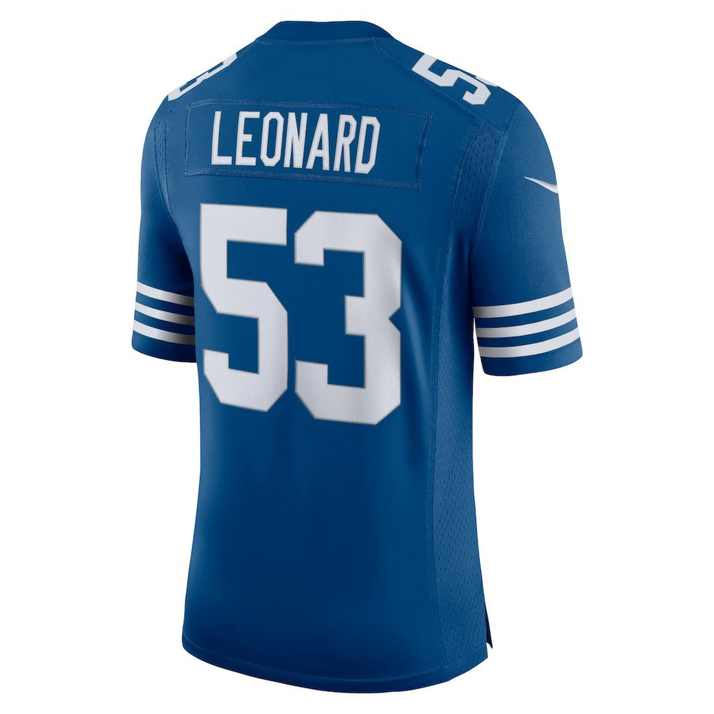 Men's Darius Leonard Royal Indianapolis Colts Alternate Vapor Limited Jersey - Nike