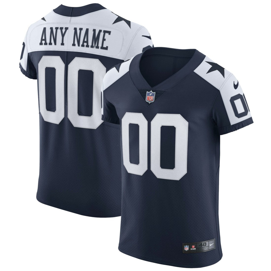 Dallas Cowboys Alternate Vapor Elite Custom Jersey Navy - Nike
