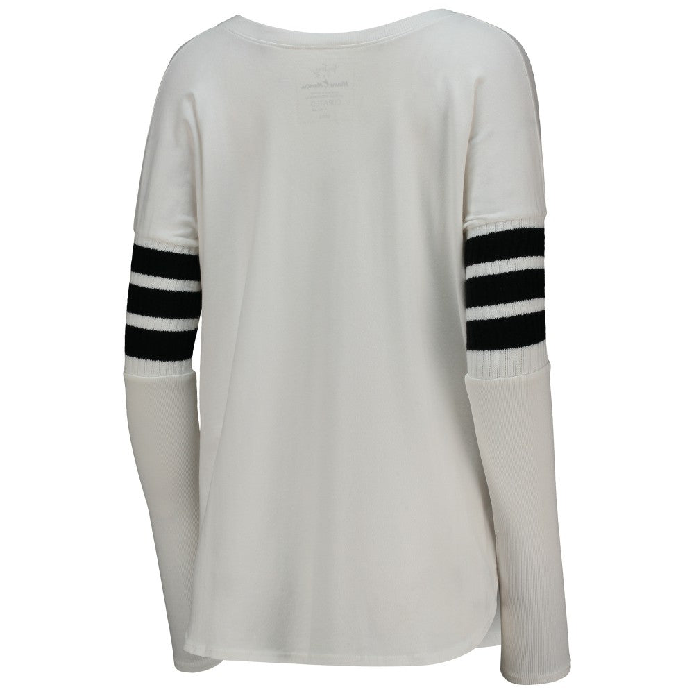 Miami Marlins Tiny Turnip Women's Jalynne Jersey Tri-Blend Long Sleeve V-Neck T-Shirt discount