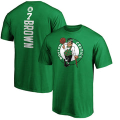 NBA - Jaylen Brown Boston Celtics Playmaker Name & Number T-Shirt - Kelly Green