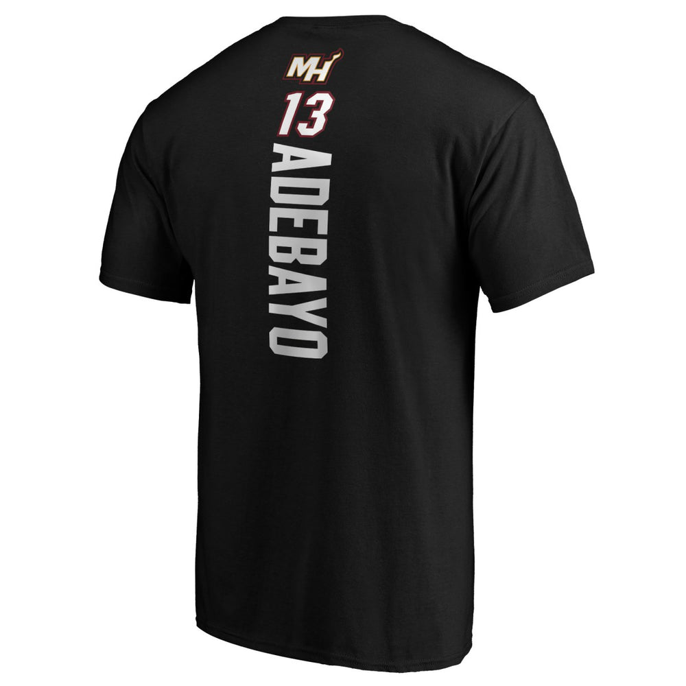 NBA - Bam Adebayo Miami Heat Playmaker Name & Number T-Shirt - Black