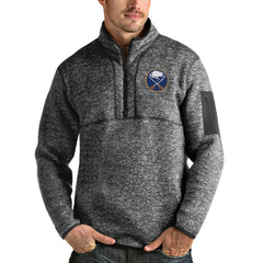 Buffalo Sabres - Antigua Fortune Half-Zip Pullover Jacket Heather Gray