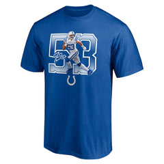 Shaquille Leonard Indianapolis Colts Powerhouse Player Graphic T-Shirt Royal - Fanatics