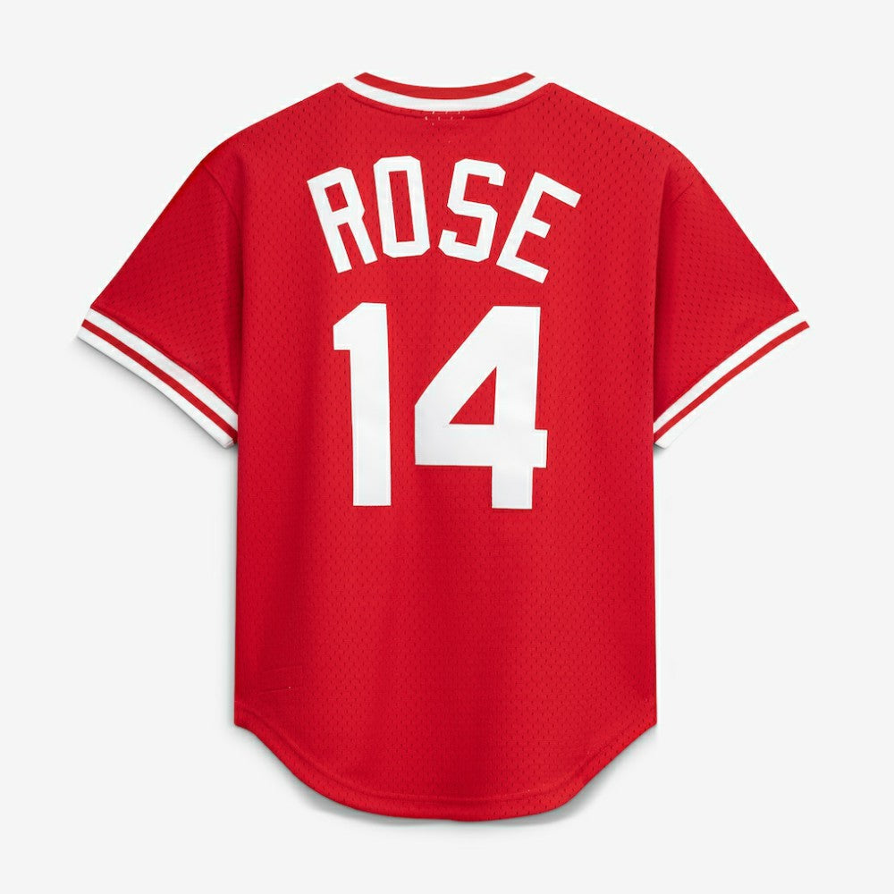 Pete Rose Cincinnati Reds Mitchell & Ness Authentic Batting Practice Jersey - Red | MLB Jerseys