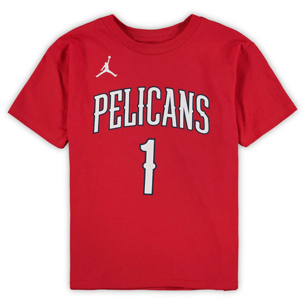 NBA - Zion Williamson New Orleans Pelicans Jordan Brand Preschool Statement Edition Name & Number T-Shirt - Red