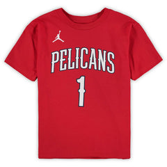 NBA - Zion Williamson New Orleans Pelicans Jordan Brand Preschool Statement Edition Name & Number T-Shirt - Red
