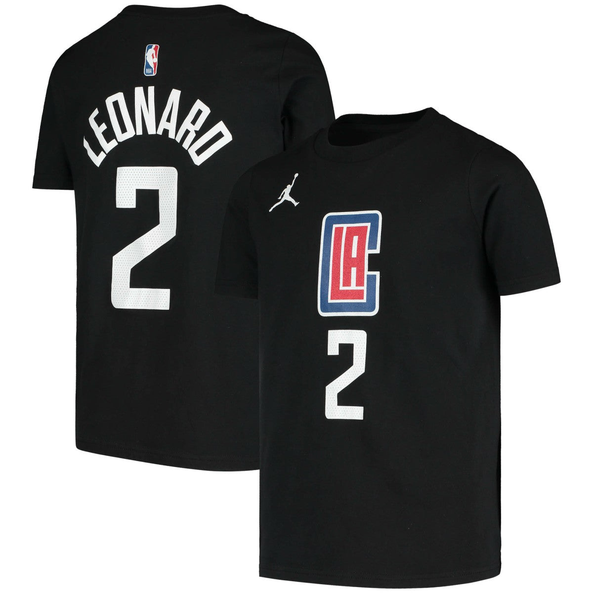 NBA - Kawhi Leonard LA Clippers Jordan Brand Youth Statement Edition Name & Number T-Shirt - Black